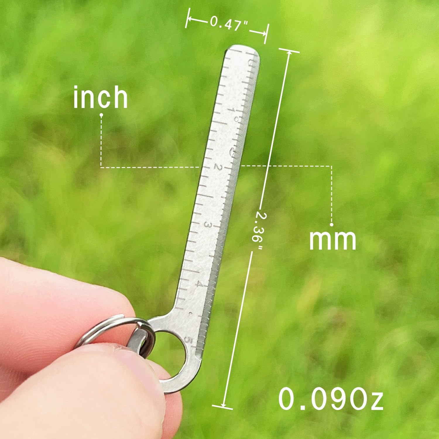 Amazon.co.jp: LXQQFUNチタン定規、ポータブルEDCマイクロ定規、軽量